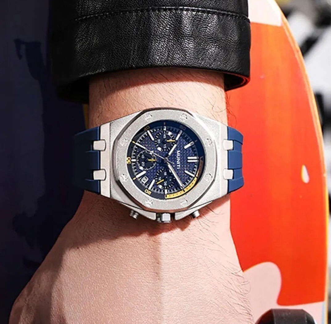 2021新発 オマージュウォッチ 黒 ブラック クォーツ 腕時計 ビジネス