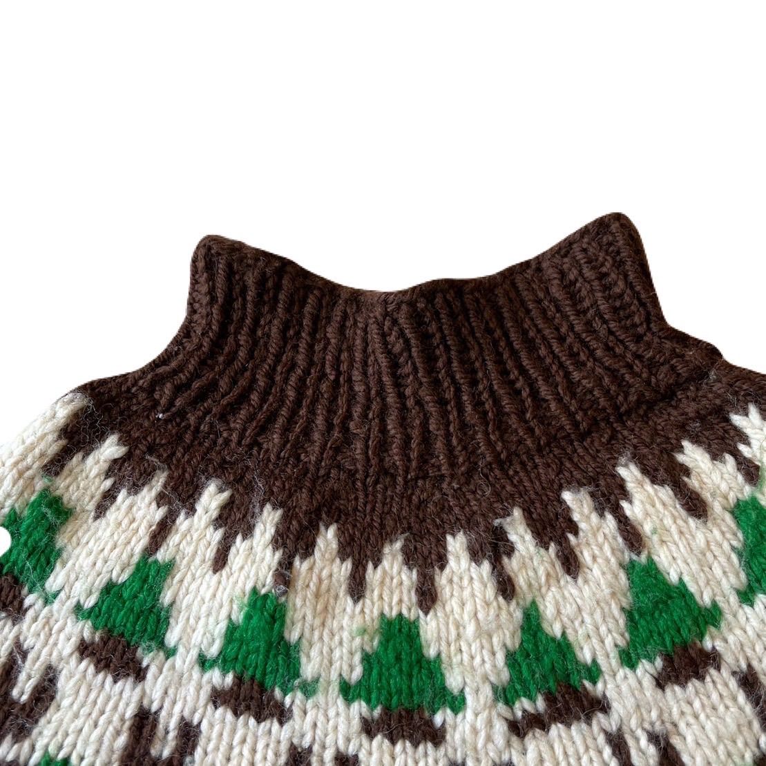 COWICHAN KNIT BROWN/GREEN