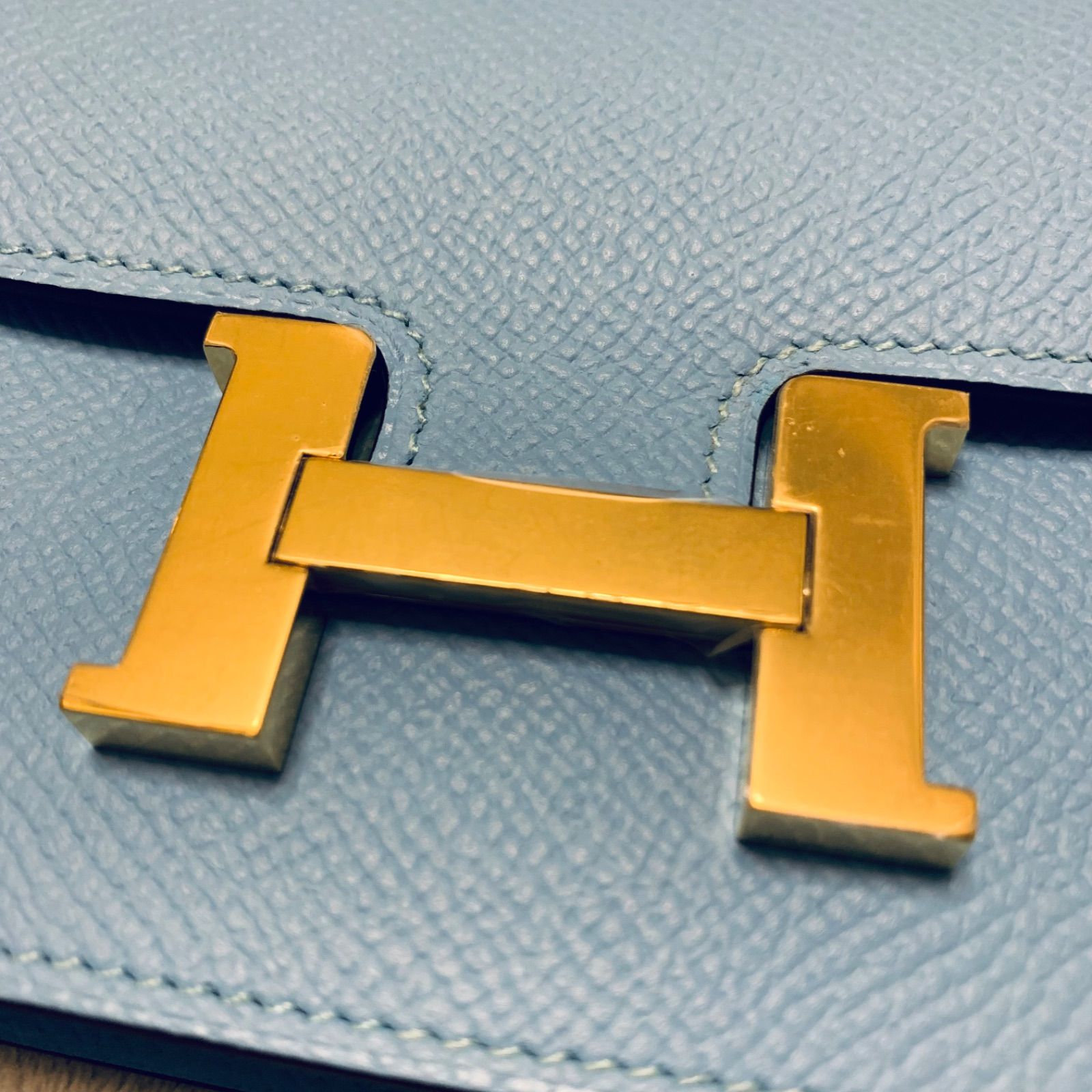 新品 エルメス コンスタンススリム セレスト HERMES ミニウォレット 