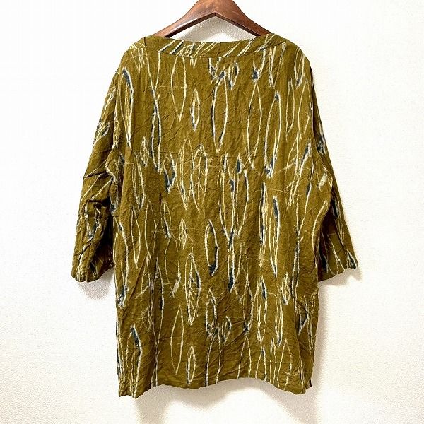 wnc プランテーション Plantation チュニック カーキ系 シワ加工