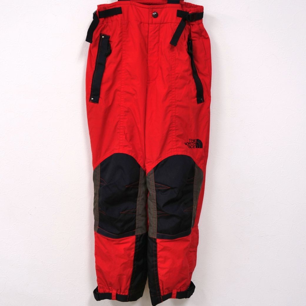 THE NORTH FACE スキーウェア グレー/レッド 90 (S) THE NORTH FACE ノースフェイス TNF-611 TNF-605 90s SKIWEAR