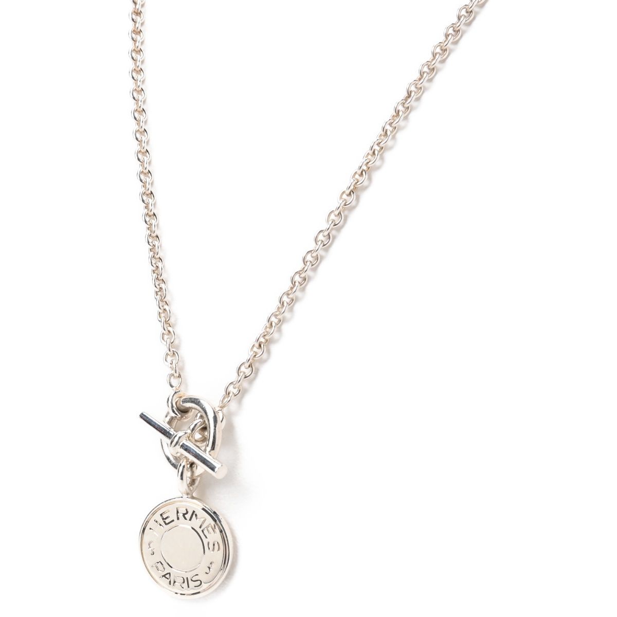 エルメス/HERMES アミュレット H コンフェッティ ネックレス Sv.925 