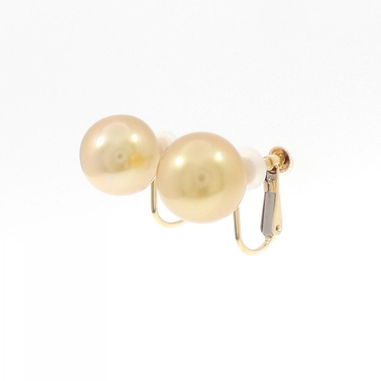K18YG 白蝶パール イヤリング 10.5mm