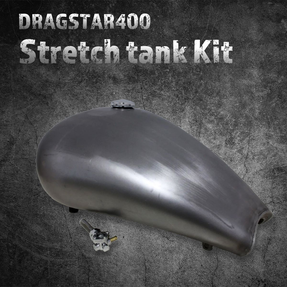 ドラッグスター400 ストレッチタンクKIT 完全ボルトオン 取付説明書付