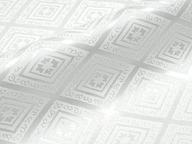 平和屋着物 上 男性 袴下着物 紋付き羽織セット 舞台衣装 菱地紋 白地 洗える着物 s 5