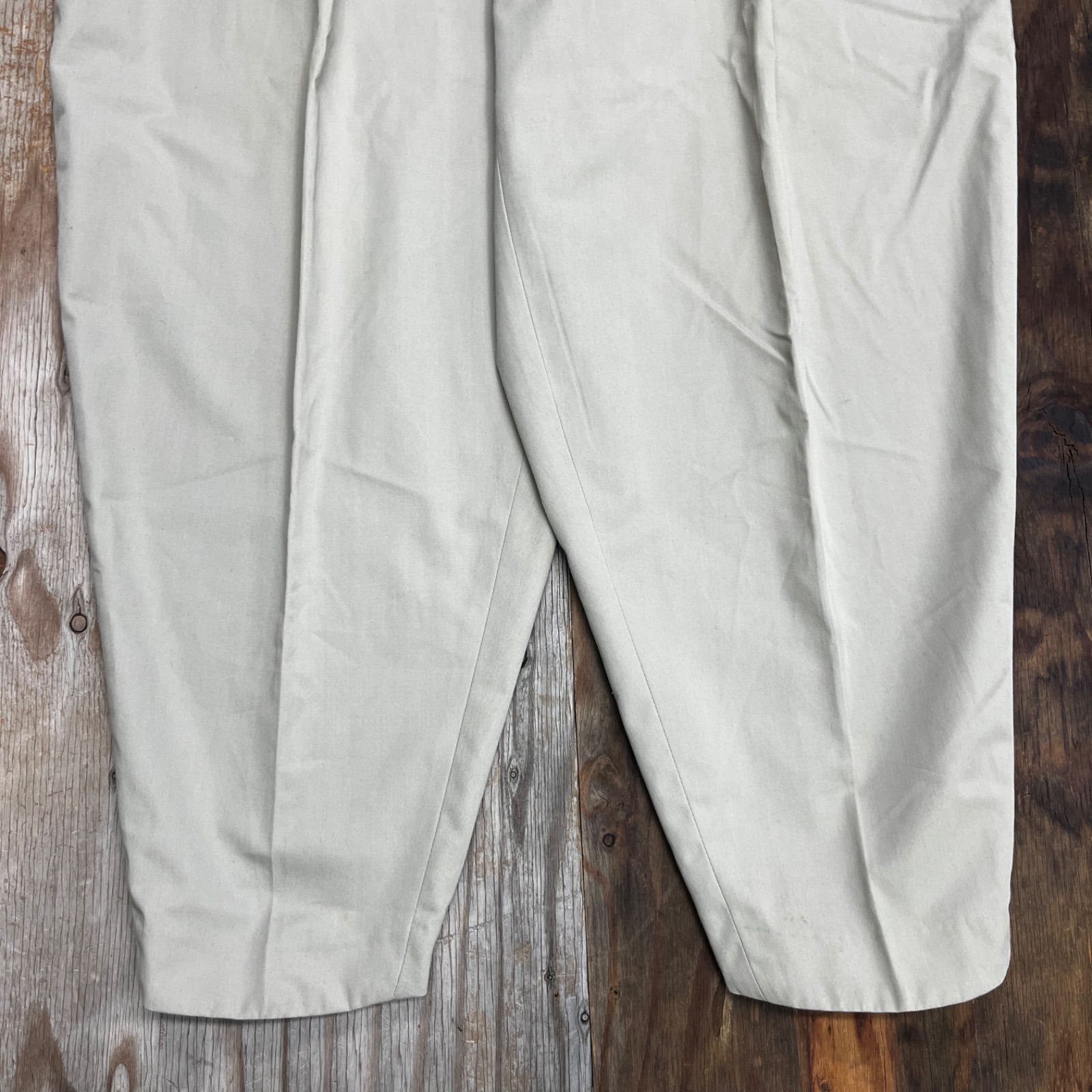 90s Vintage リネン レーヨン 2タック スラックス バギー ワイド 25au15zc1.jpg