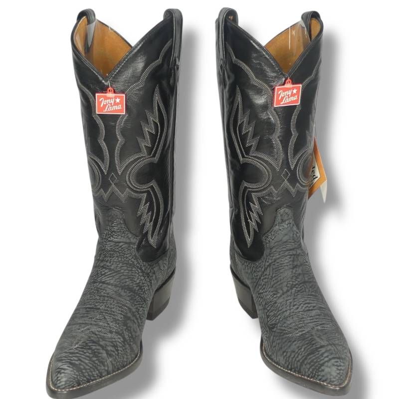 ♥ Tony Lama トニーラマ ウエスタンブーツ 26 黒 6252 スウェード シュランケンショルダー 8D アメリカ製 ウエスタンブーツサイズ26cm一覧←SEULB屋着古← TJ1116