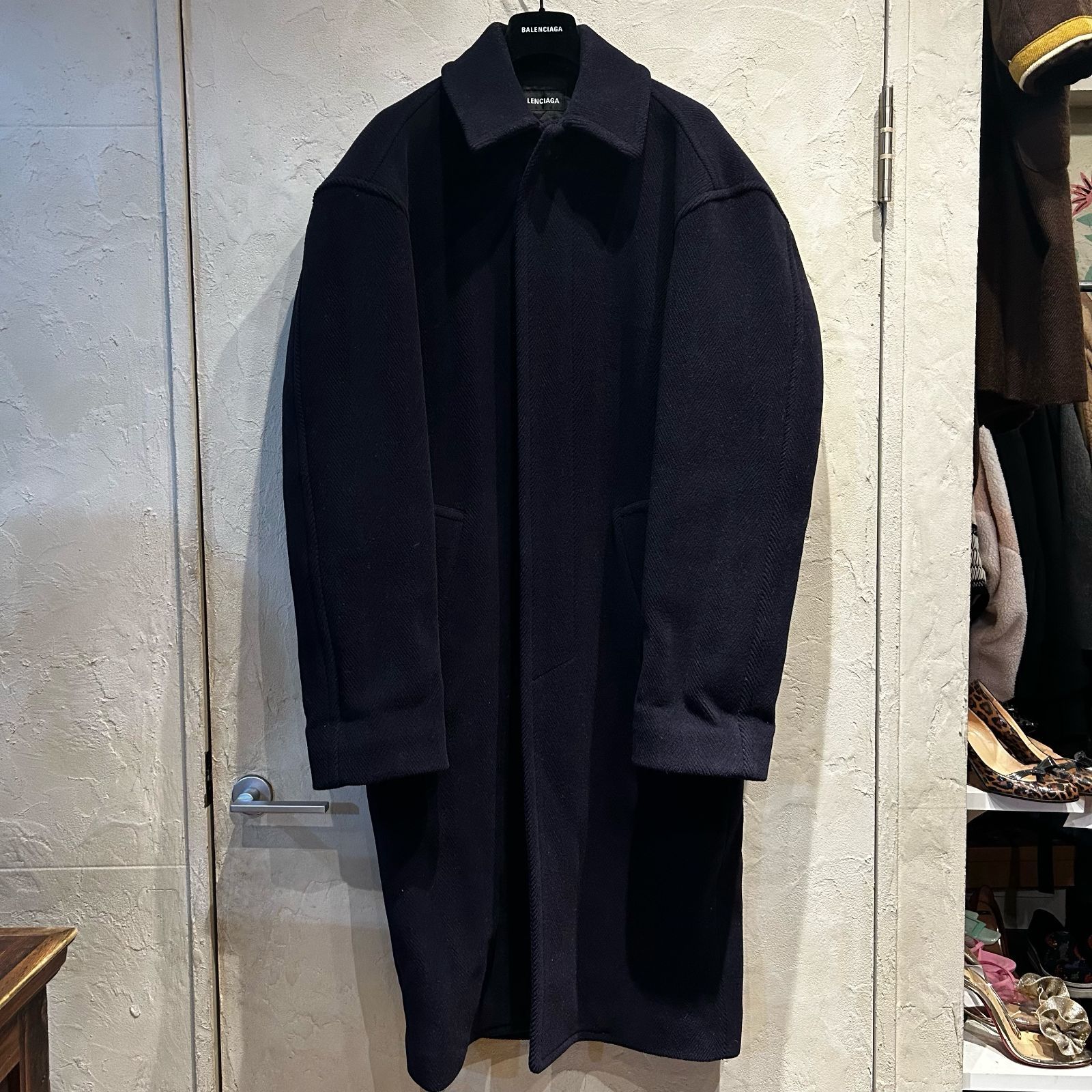 BALENCIAGA バレンシアガ ウールコート ネイビー size46 【代官山11