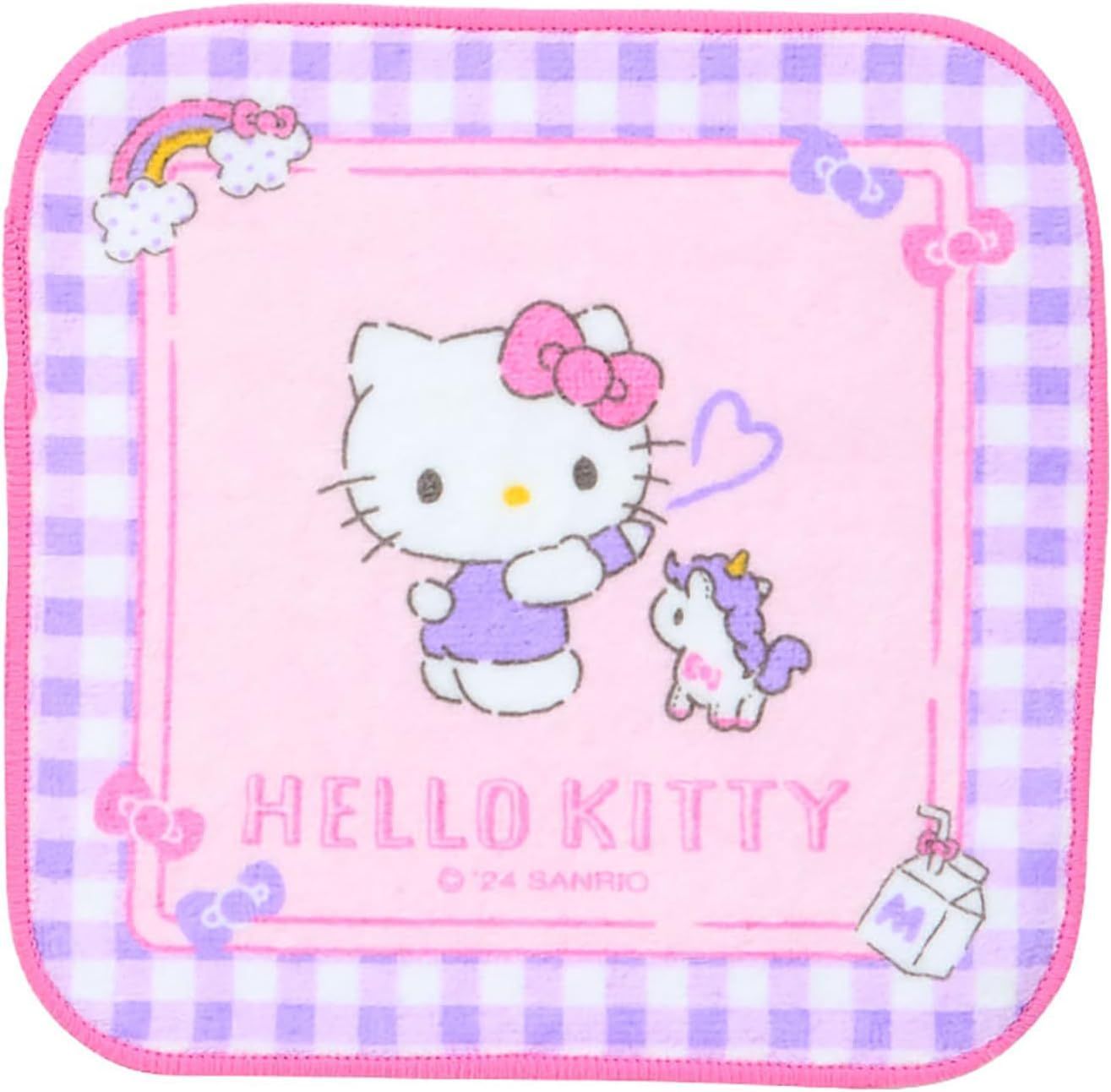 ハローキティ　ユニコーン　タオル　ハンカチ サンリオ SANRIO プチタオル4枚セット ユニコーン ハローキティ キティ