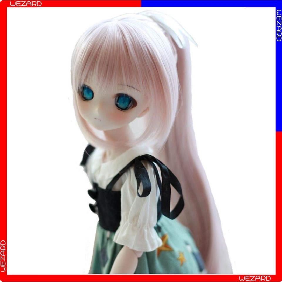 ペールピンク YR EARTH S312 ドール用 耐熱 ウィッグ 8～9インチ カツラ ロングポニーテール 1/3サイズ BJD DD DDS MDD  (ペールピンク) - メルカリ