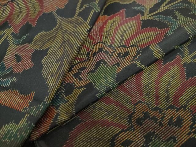 平和屋着物●本場大島紬 洋花文 正絹 DAAY5469ud