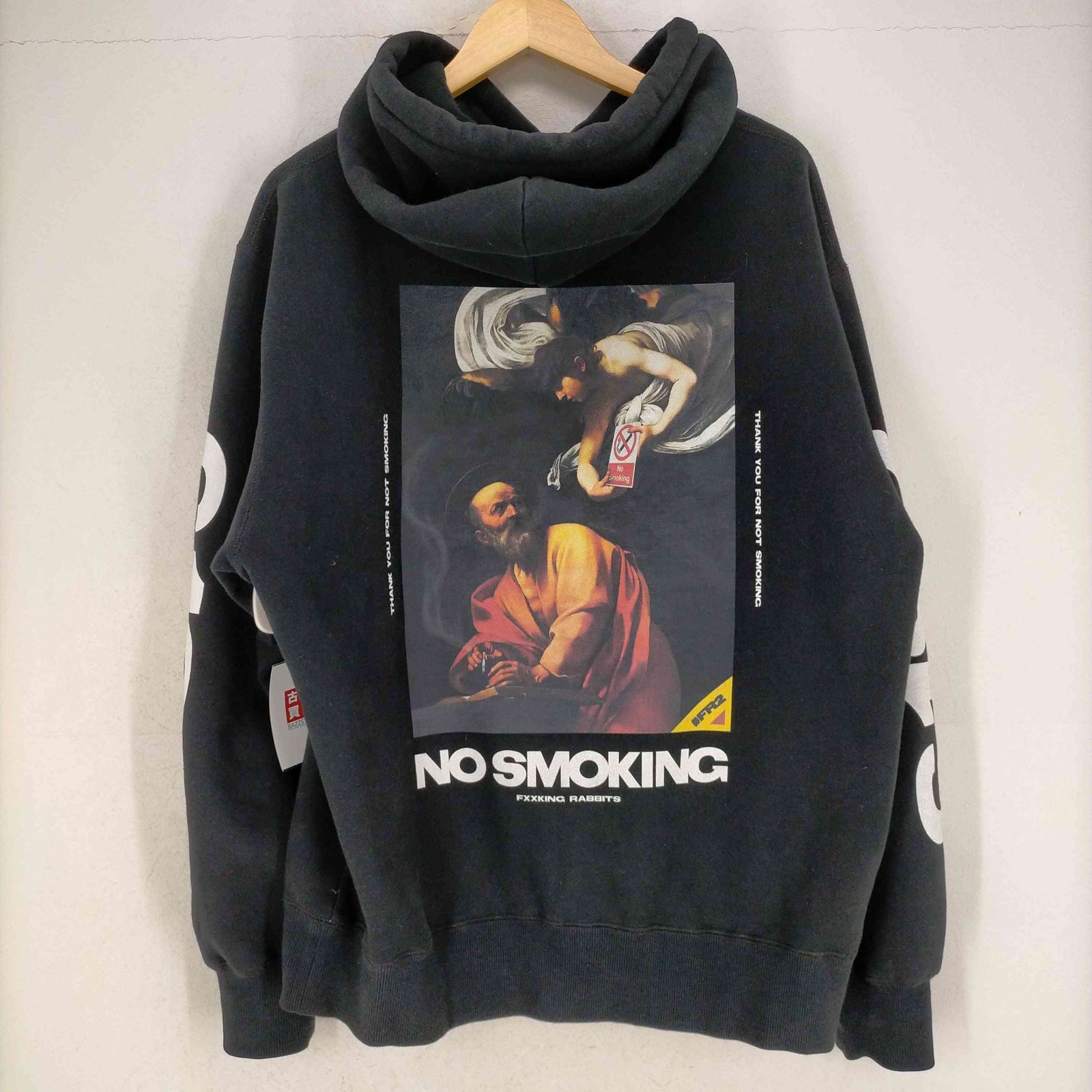 【FR2】No Smoking グラフィックプリント パーカー エフアールツー FR2 ビッグロゴ 絵画 NO SMOKING プルオーバー