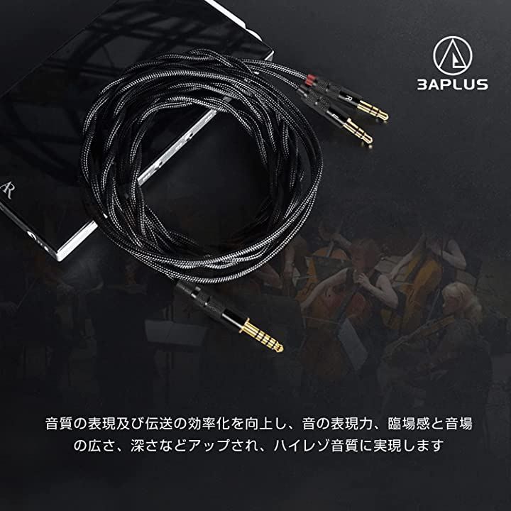 3APLUS HD4 ヘッドホン交換ケーブル バランスプラグ ヘッドホンリ