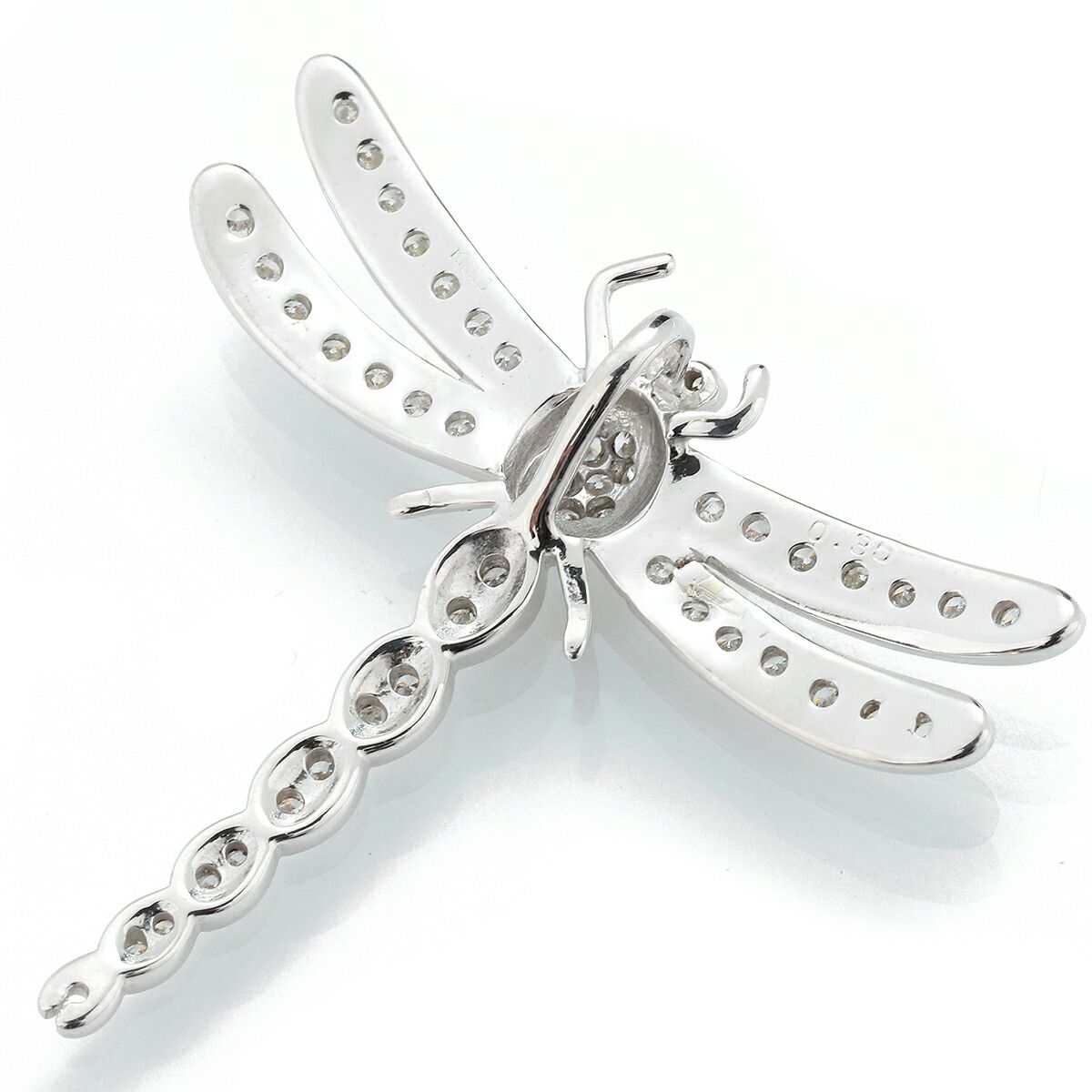 トンボモチーフペンダントトップ ダイヤモンド K18 中古 プレラブド