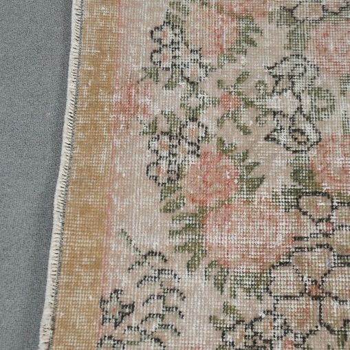 トルコヴィンテージラグ 112×202cm イエロー ヴィンテージラグ トルコラグ