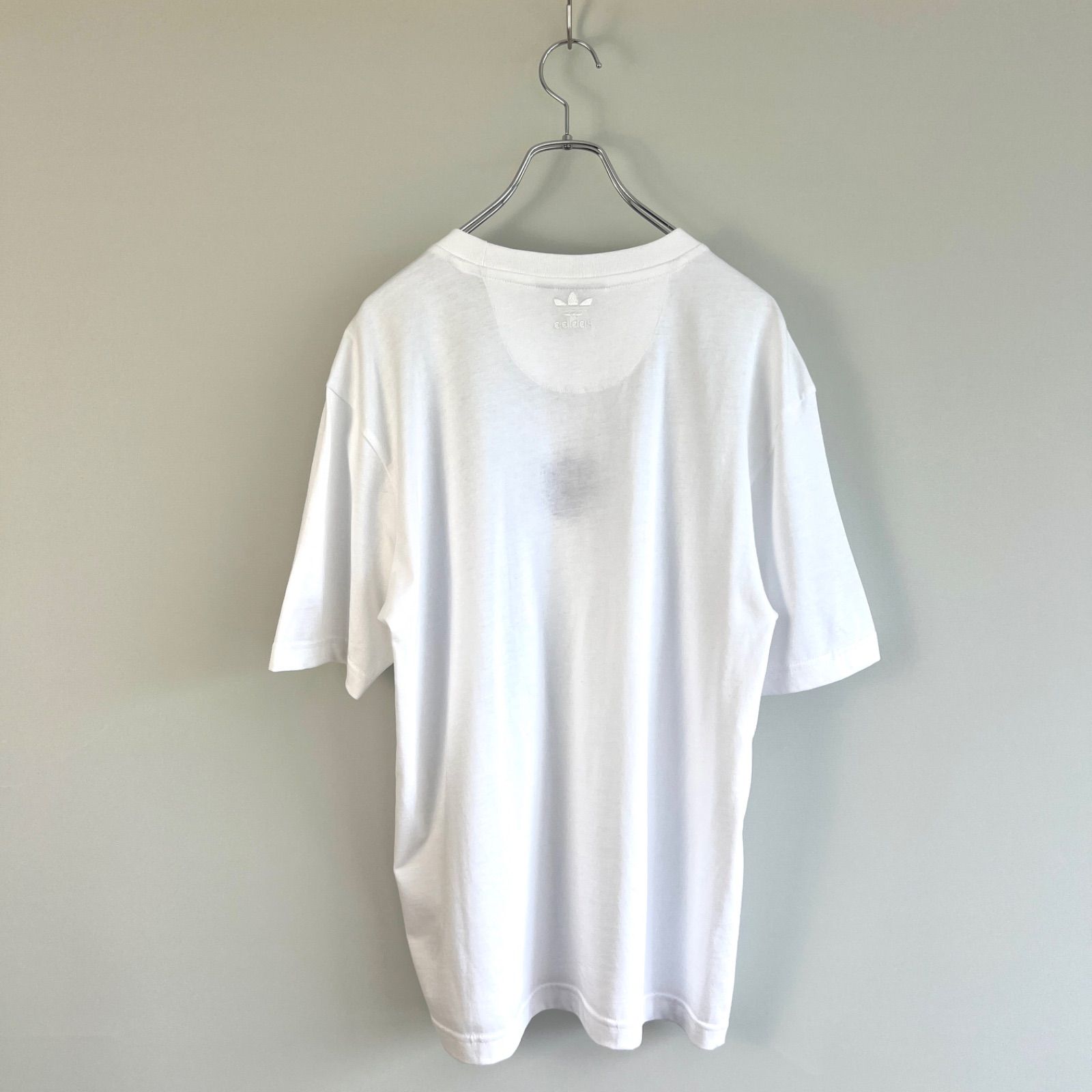 刺繍ロゴ × ブルー 新品 シンプルadidas originals Tシャツ adidas アディダス トレフォイル Tシャツ ブルー オリジナルス サイズ