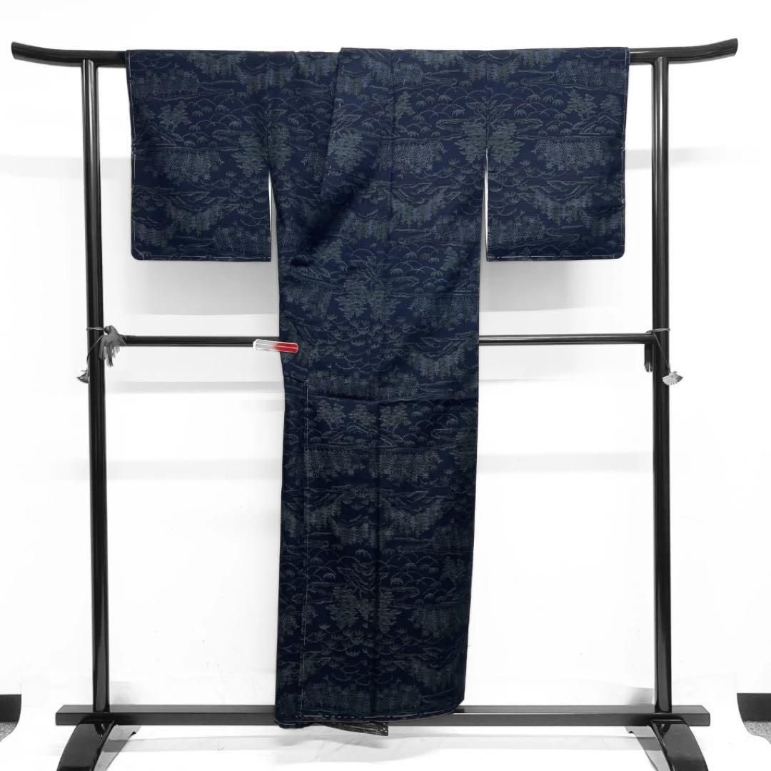【ファッション通販】の商品をすべて 未着用 小紋 紬 木々 芝草 竹 松 流水 着物 035a d - メルカリ 着物・浴衣