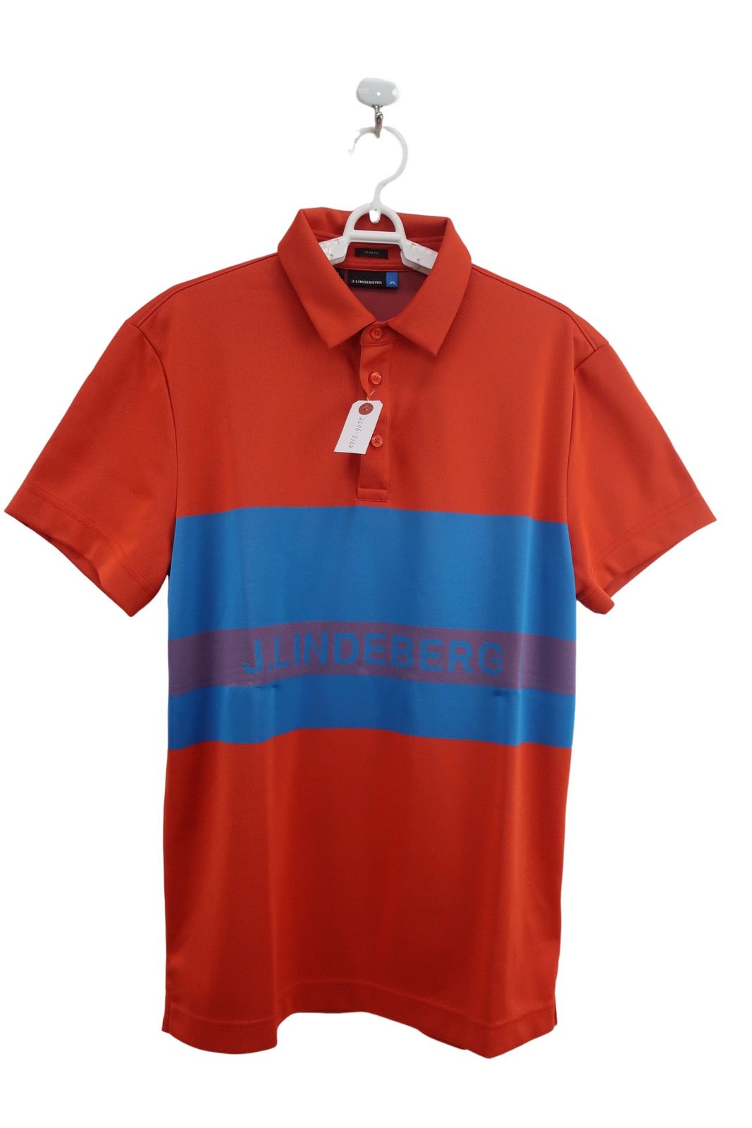 美品】J.LINDEBERG(ジェイ リンドバーグ) ポロシャツ オレンジ水色