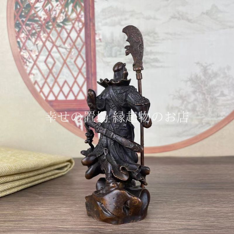 関羽像 神 三国志　銅製　仏像　彫刻　置物　開運 縁起　インテリア　アンティーク 関羽像 神 三国志 銅製 仏像 彫刻 置物 開運 縁起 インテリア