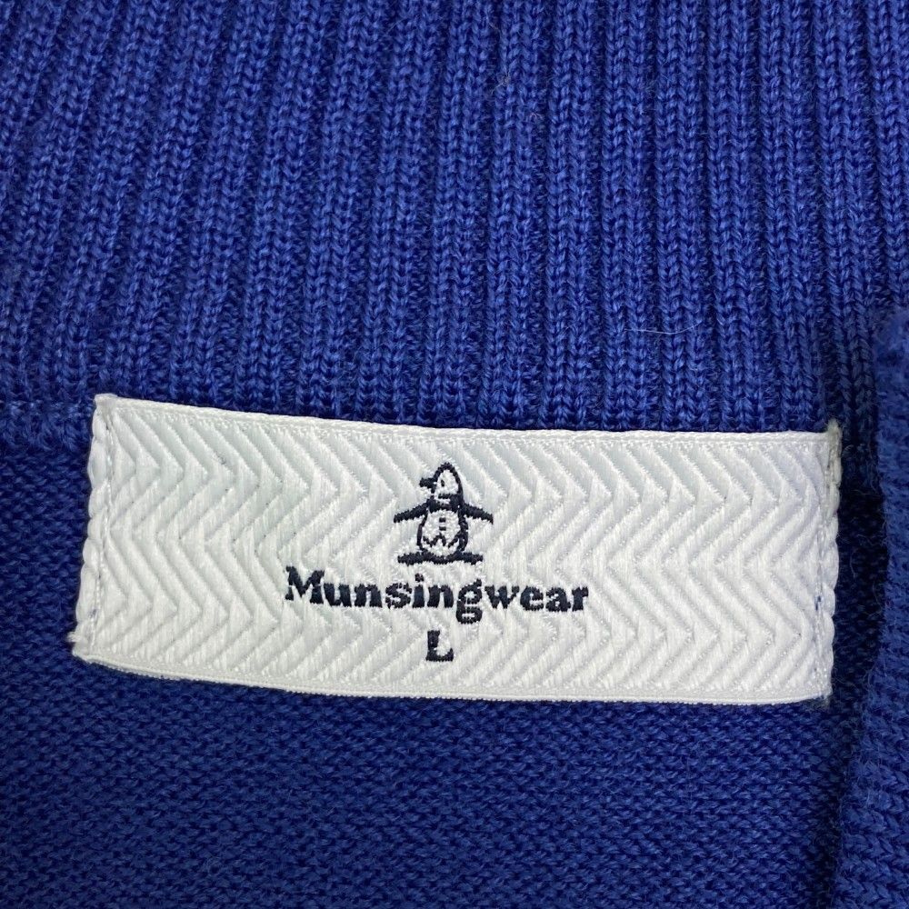 サイズ：L MUNSING WEAR マンシングウェア ハーフジップ ニット