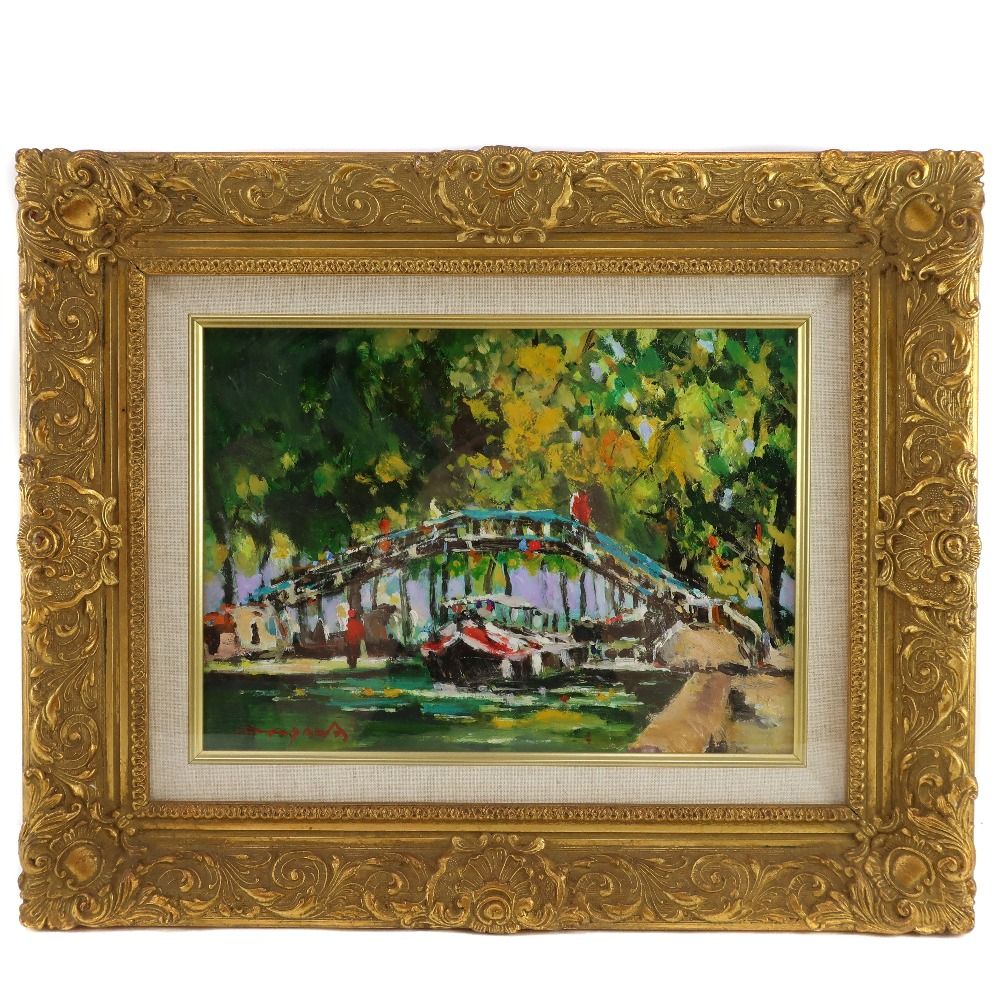 池川茂  サンマルタン運河 ル・サロン会員 _ 絵画 池川茂 サンマルタン運河 ル・サロン会員 _ 絵画 - メルカリ