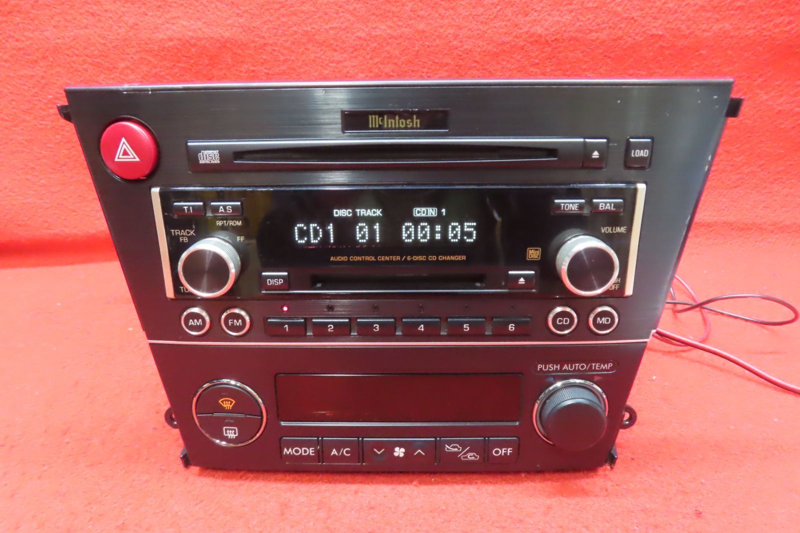 *CS2105* 付 スバル純正 レガシィ 前期 BL5 BP5 BP9 BPE マッキントッシュ PF-40621 EF-12081 CD MDデッキ オーディオ プレーヤー