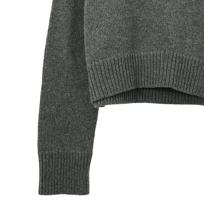 【美品】  LOHEN / ローヘン | 2022AW | ウールカシミヤクルーネッククロップドニット | F | ブラウン | レディース LOHEN / ローヘン | 2022AW | ウールカシミヤクルーネッククロップド