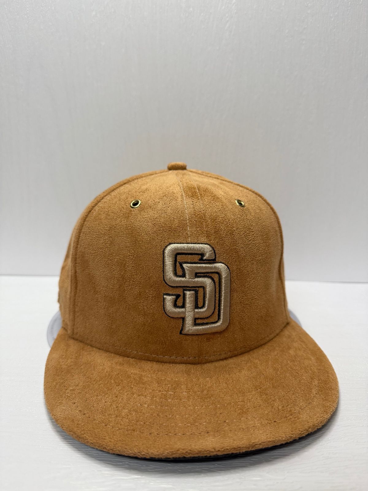 Newera サンディエゴパドレス スウェードレザー 59fifty フィッティドキャップ ブラウン