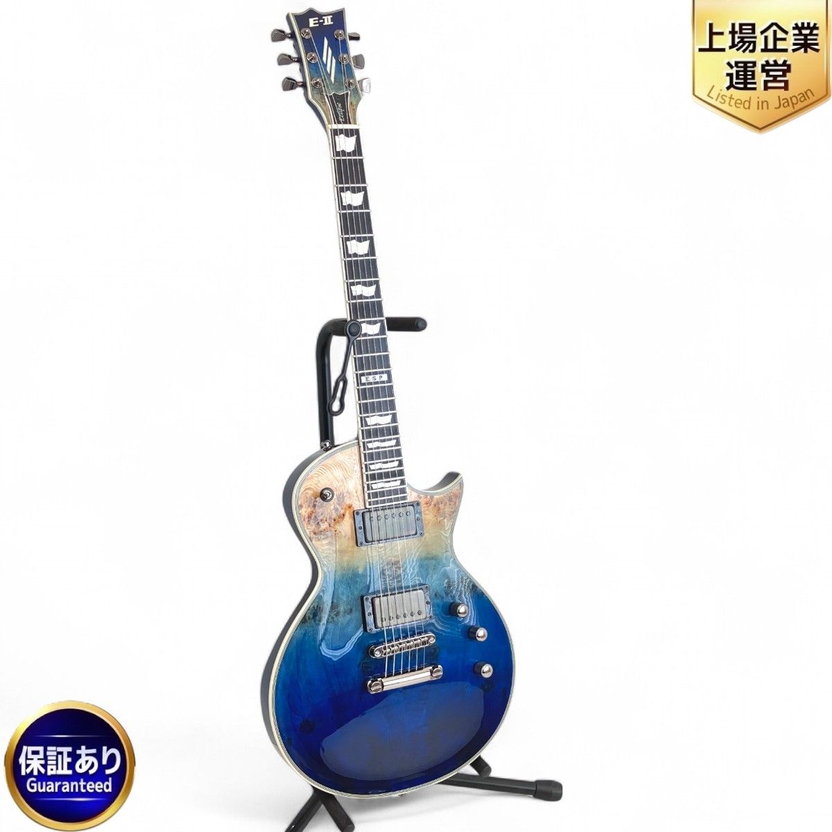 ESP E-II EC BM Blue Natural Fade ブルーナチュラル バールメイプル エレキギター 良好 Z10053888