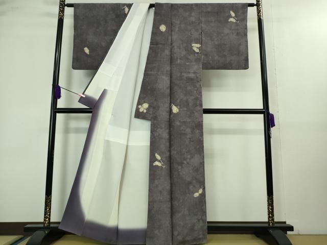 平和屋着物○上質な紬 縞 正絹 逸品 AABA7933ck