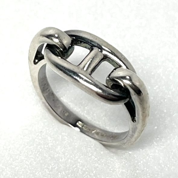 値下げ！HERMES エルメス シェーヌダンクル リング Ag925 ＃50  