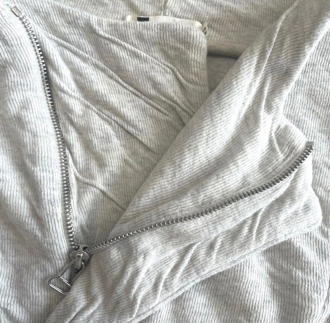 ALEXANDER WANG アレキサンダーワン ポンチョ フード トップス ハーフジップ グレー S 丈短め 身幅ゆったり