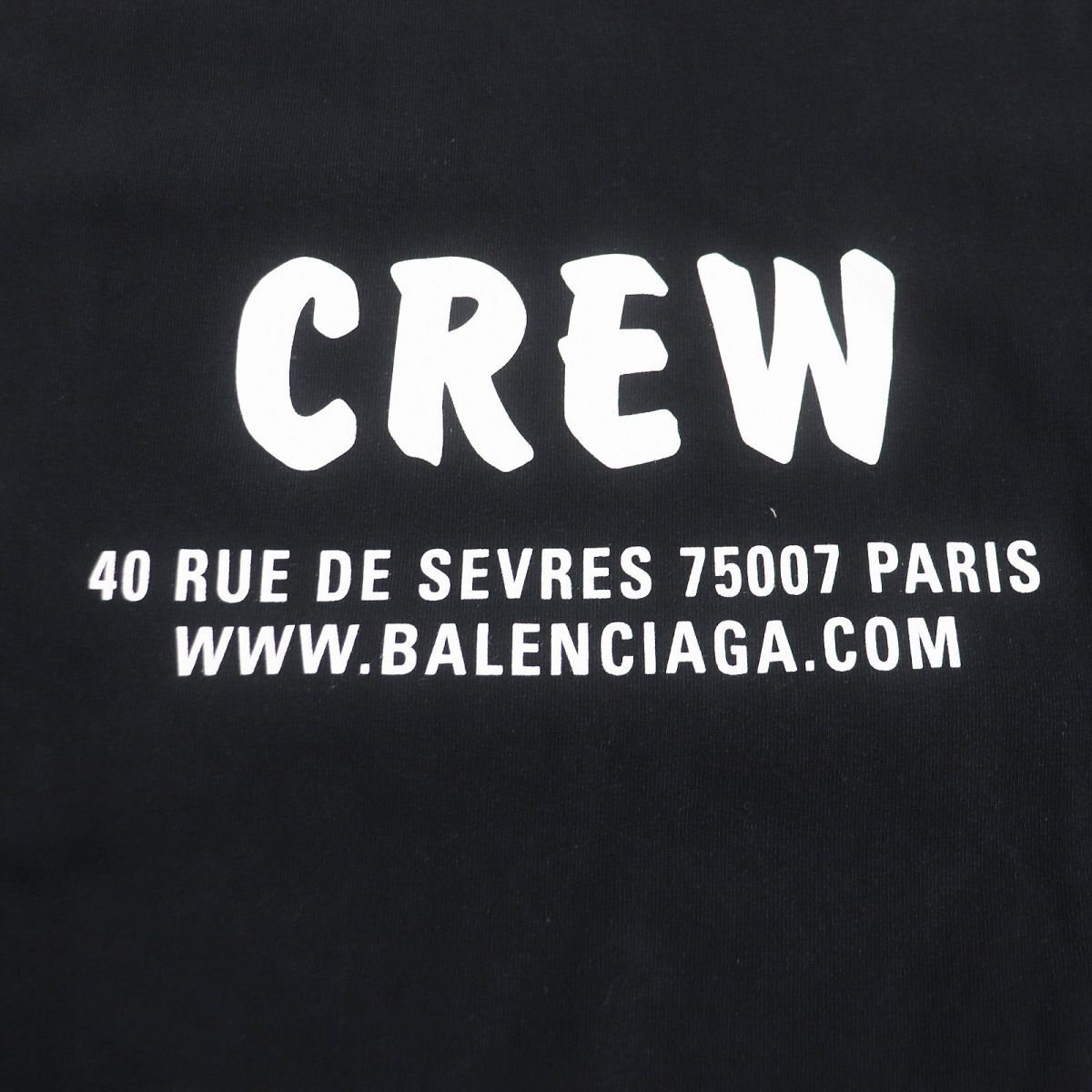 美品□2020年製 BALENCIAGA/バレンシアガ 620969 CREW ロゴプリント