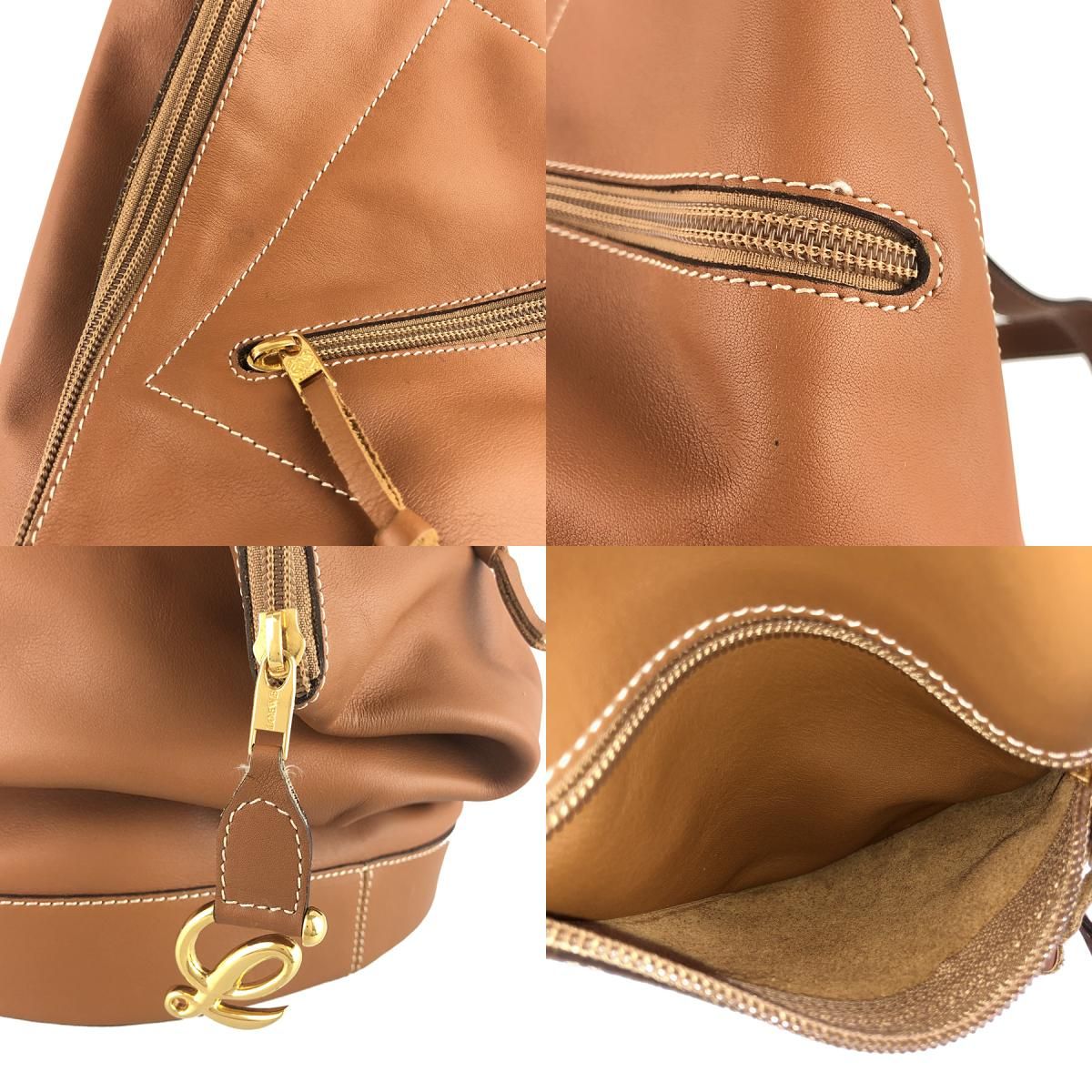 ロエベ LOEWE アントン ブラウン レザー バックパック・リュック ロエベ LOEWE アントン ブラウン レザー バックパック・リュック