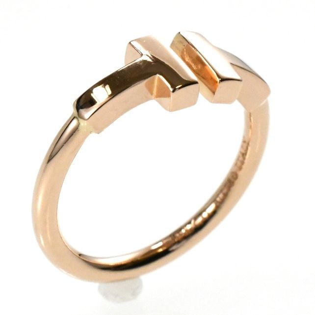 Tiffany ティファニー Tワイヤー リング K18YG ローズゴールド 7号