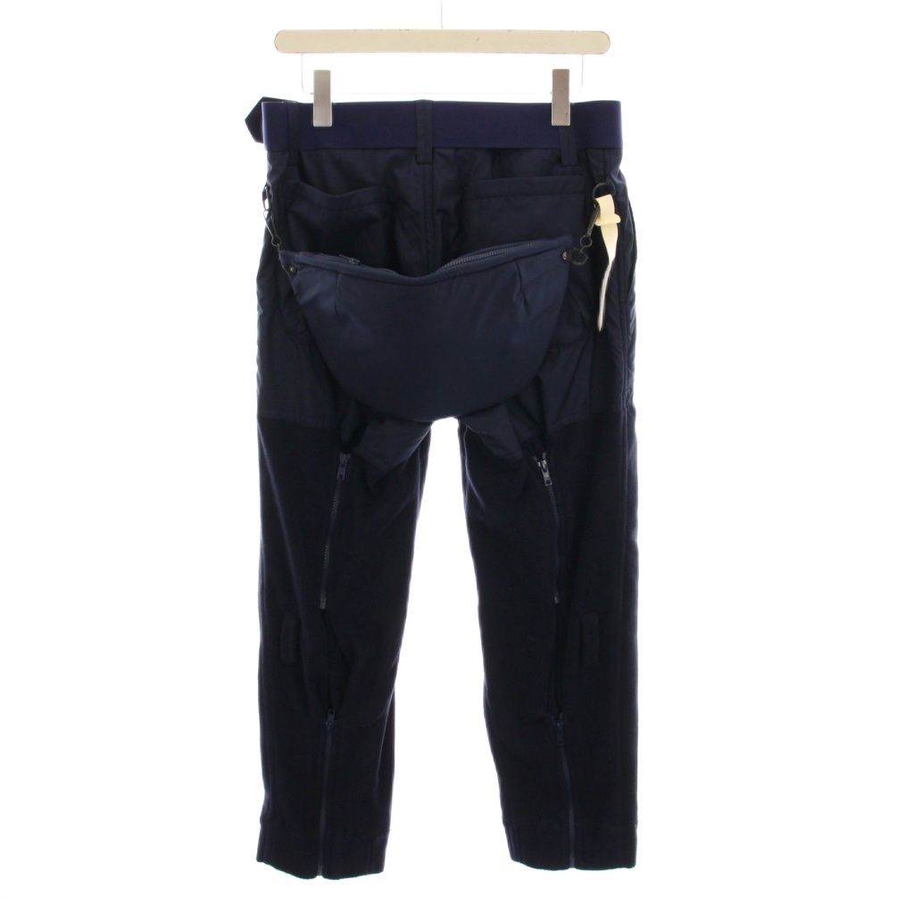 マウンテンリサーチ Mountain Research Mountaineer s Trousers ボンデージパンツ フリース切替 M 紺 ウエストポーチ付き MTR-2829 YM