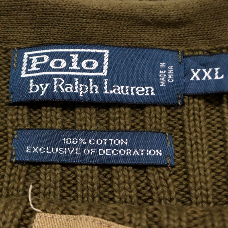 00s RALPH LAUREN エポレット エルボーパッチ コマンド ニットセーター
