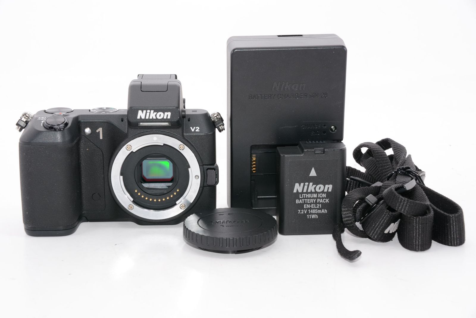 Nikon ミラーレス一眼 Nikon 1 V2 ボディー ブラック - メルカリ