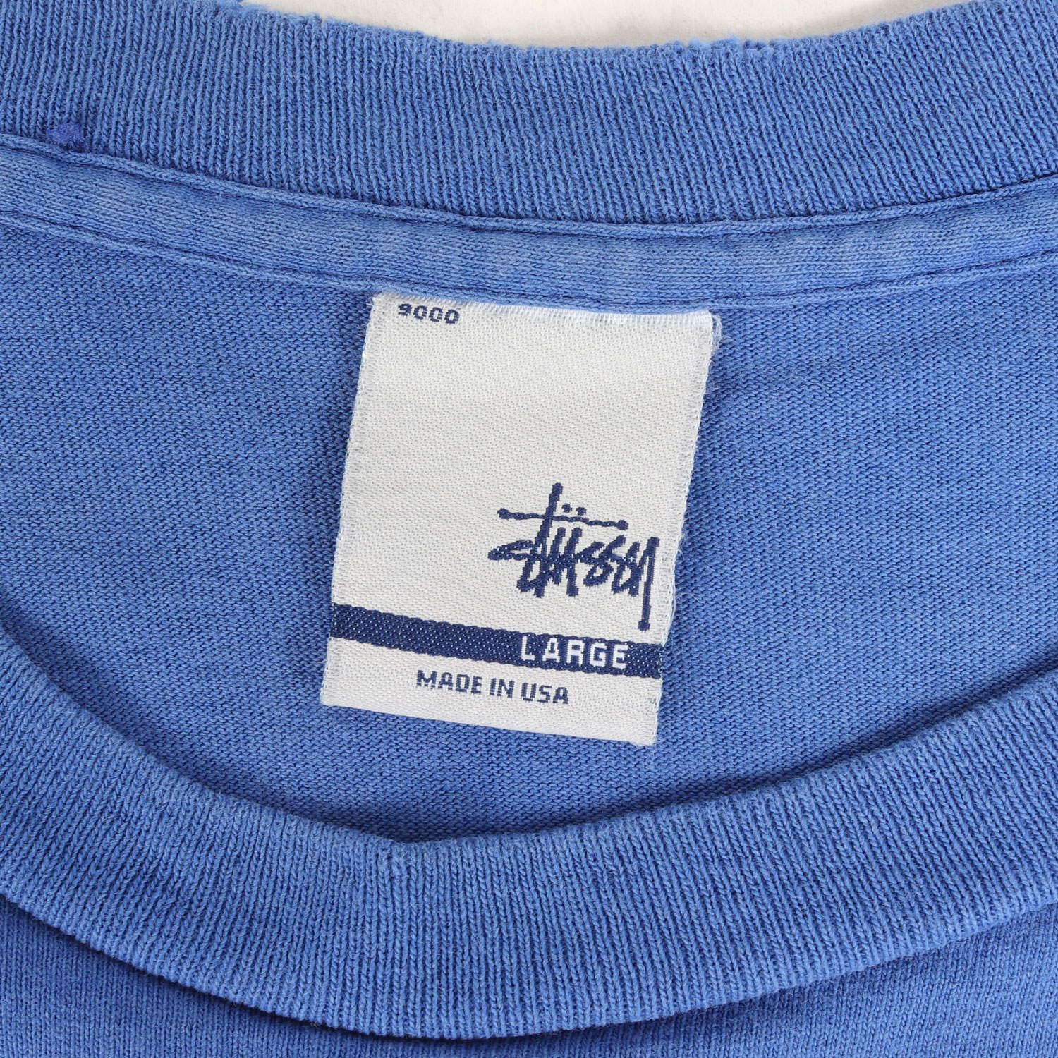 STUSSY ステューシー Tシャツ サイズ:L 90s OLD STUSSY カレッジロゴ クルーネック 半袖 Tシャツ USA製 ブルー 90年代  アーカイブ トップス カットソー【メンズ】 - メルカリ