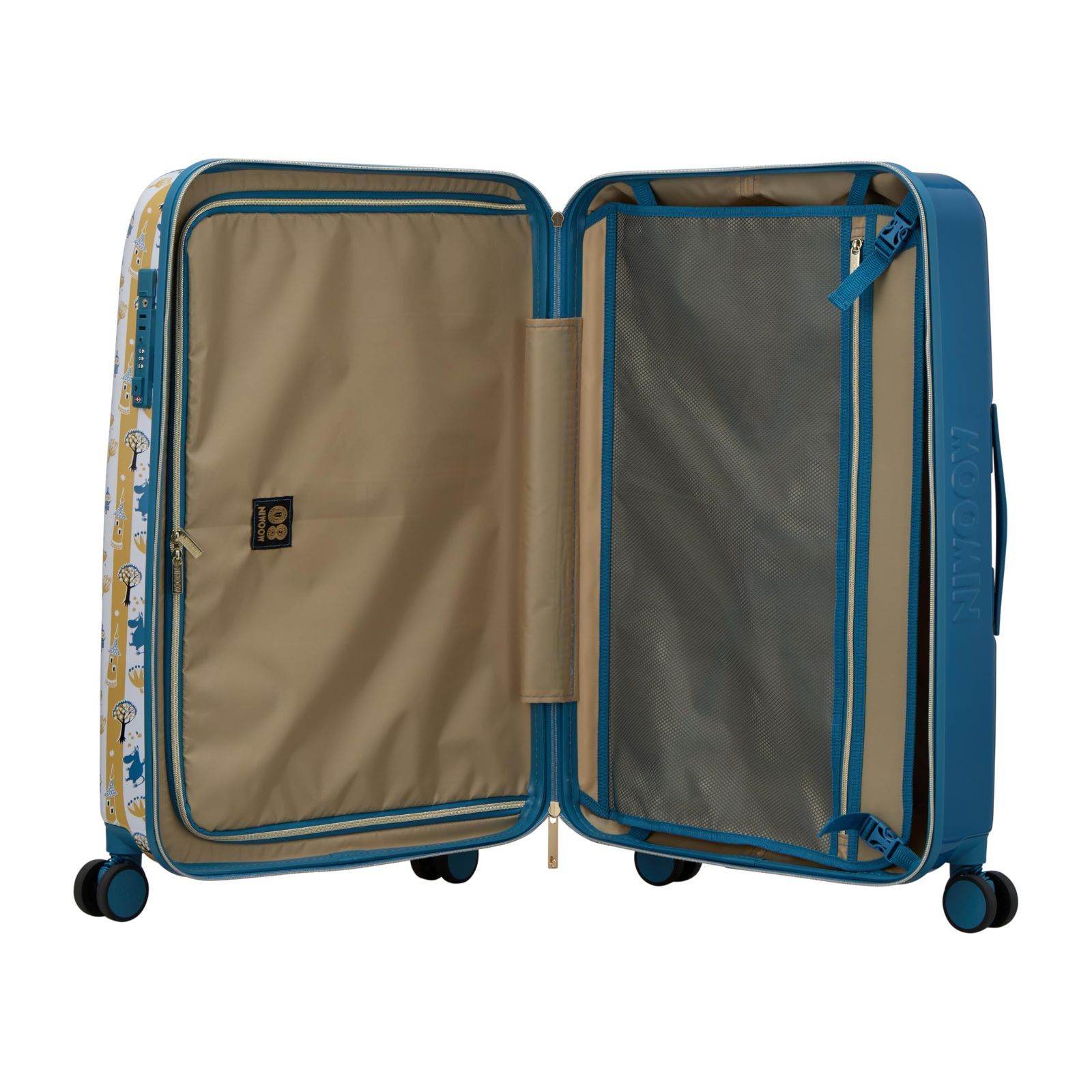 シフレ スーツケース Lサイズ ムーミン の小説が誕生して80周年を記念した特別アートのシリーズ Moomin 4.2 kg MC 29.ブルーストライプ