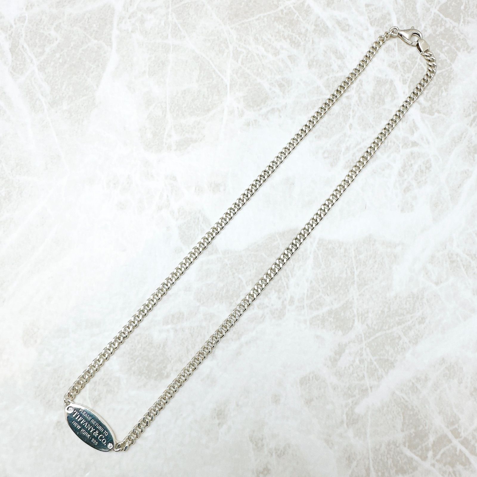 Tiffany & Co. シルバーネックレス ダイヤモンド付き 希少🌟Tiffany＆Co. リターントゥティファニー プレート