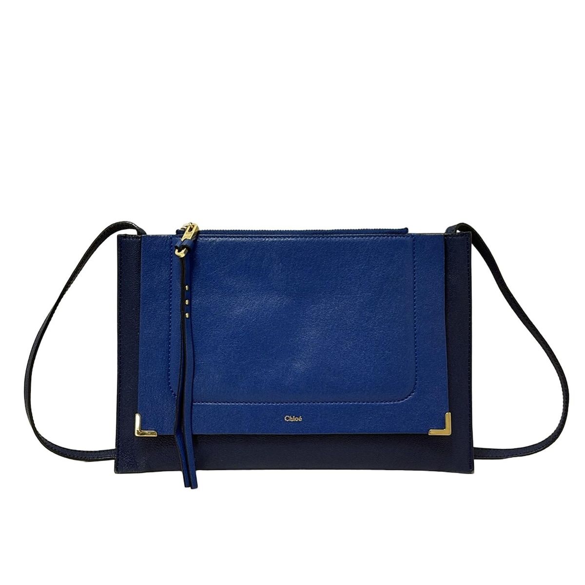 ブ*プ様 Chloéネイビー レザー ハンドバッグショルダーバッグ斜めがけ2ウェ Chloé ネイビー レザー ショルダーバッグ 【公式通販】