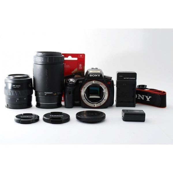 ソニー SONY α33 SLT-A33 標準&望遠ダブルズームセット 美品 SD