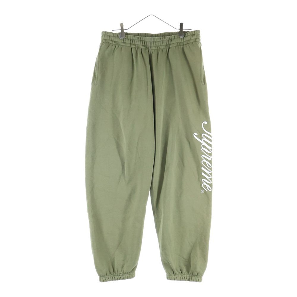 SUPREME シュプリーム 23AW Raised Script Sweatpant レイズド スクリプト ロゴ刺繍 スウェットパンツ グリーン