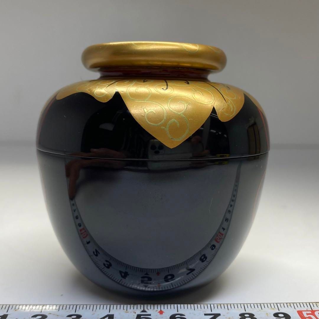 茶3早見征一 上手 唐草蒔絵 壺型茶器 共箱 高さ8.5㎝東な6-0715 SKLAD-KIRPICHA_RU