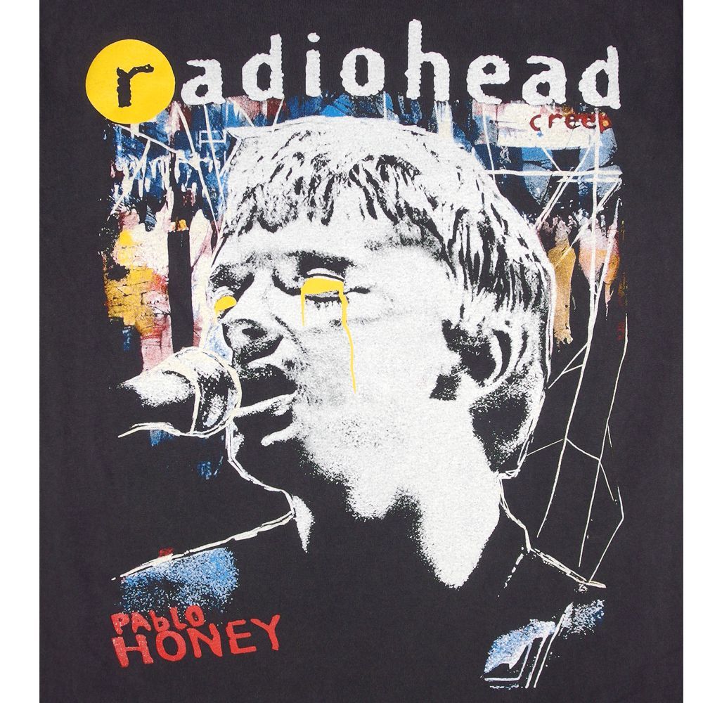 318 radiohead レディオヘッド ロンT 長袖 Tシャツ ブラック Lサイズ