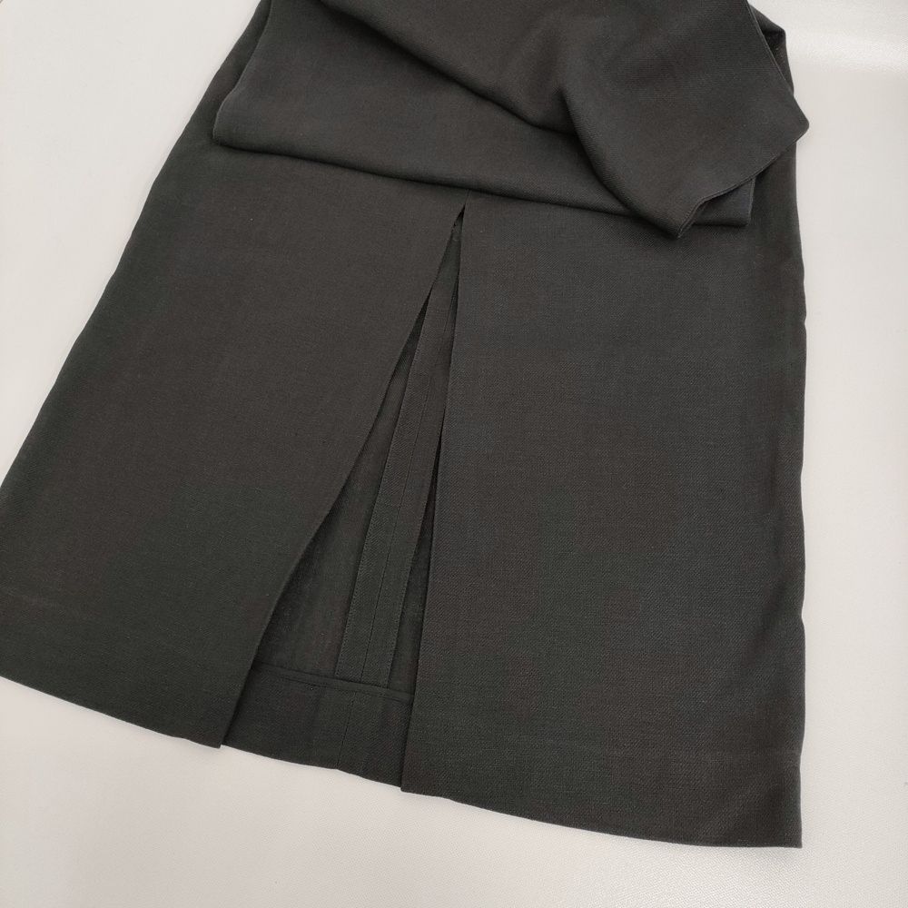 HERMES マルジェラ期 リネン サイズ36 スカート ネイビー レディース  