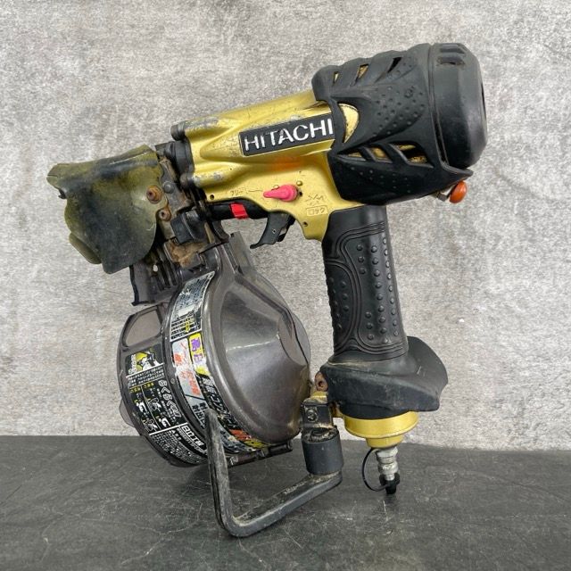 HITACHI 高圧ロール 釘打機 未チェック 日立 工機 NV65HMC 65mm 釘打ち機ブラック イエロー 工具 | 514206