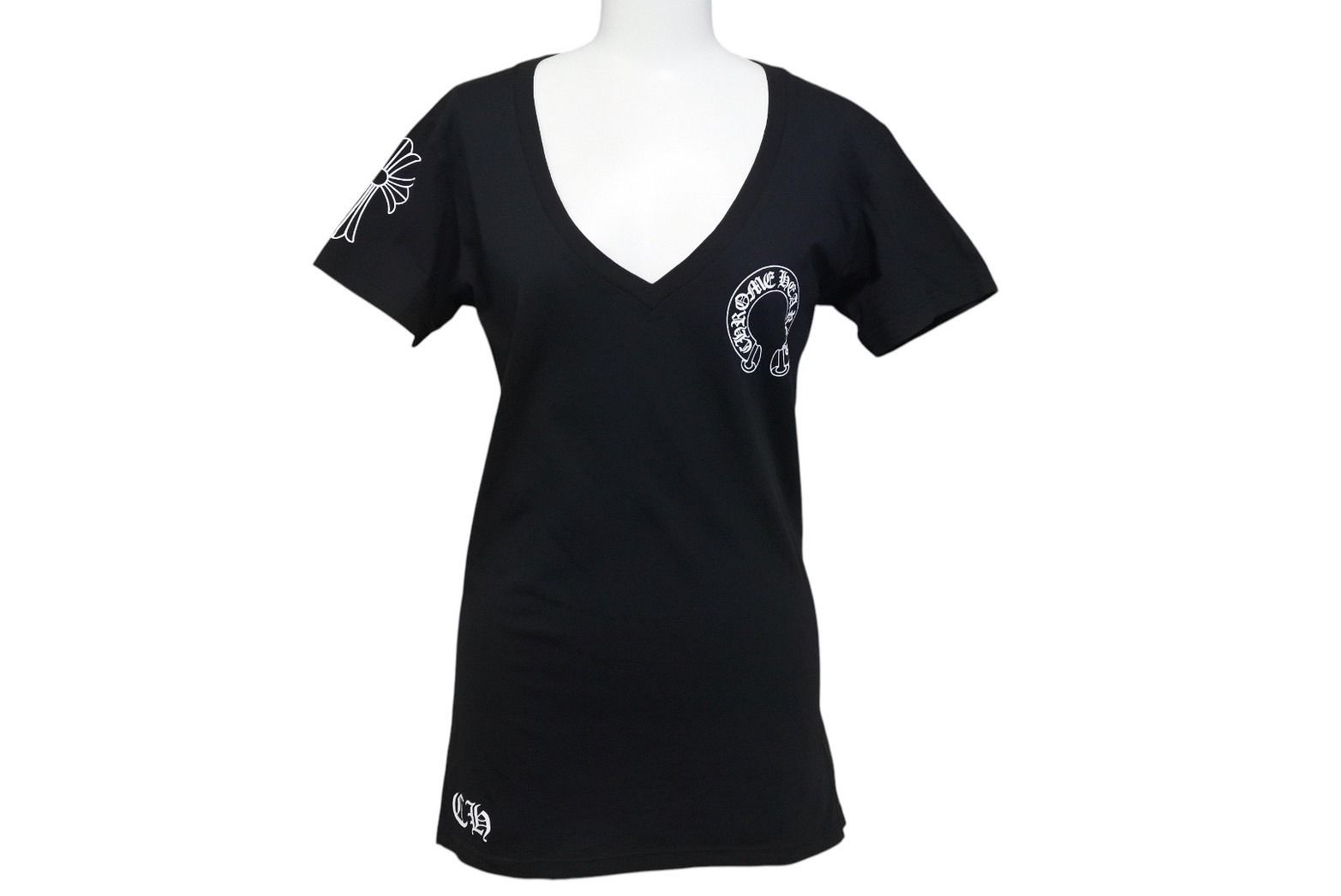 極美品 CHROME HEARTS クロムハーツ Tシャツ Vネック 半袖