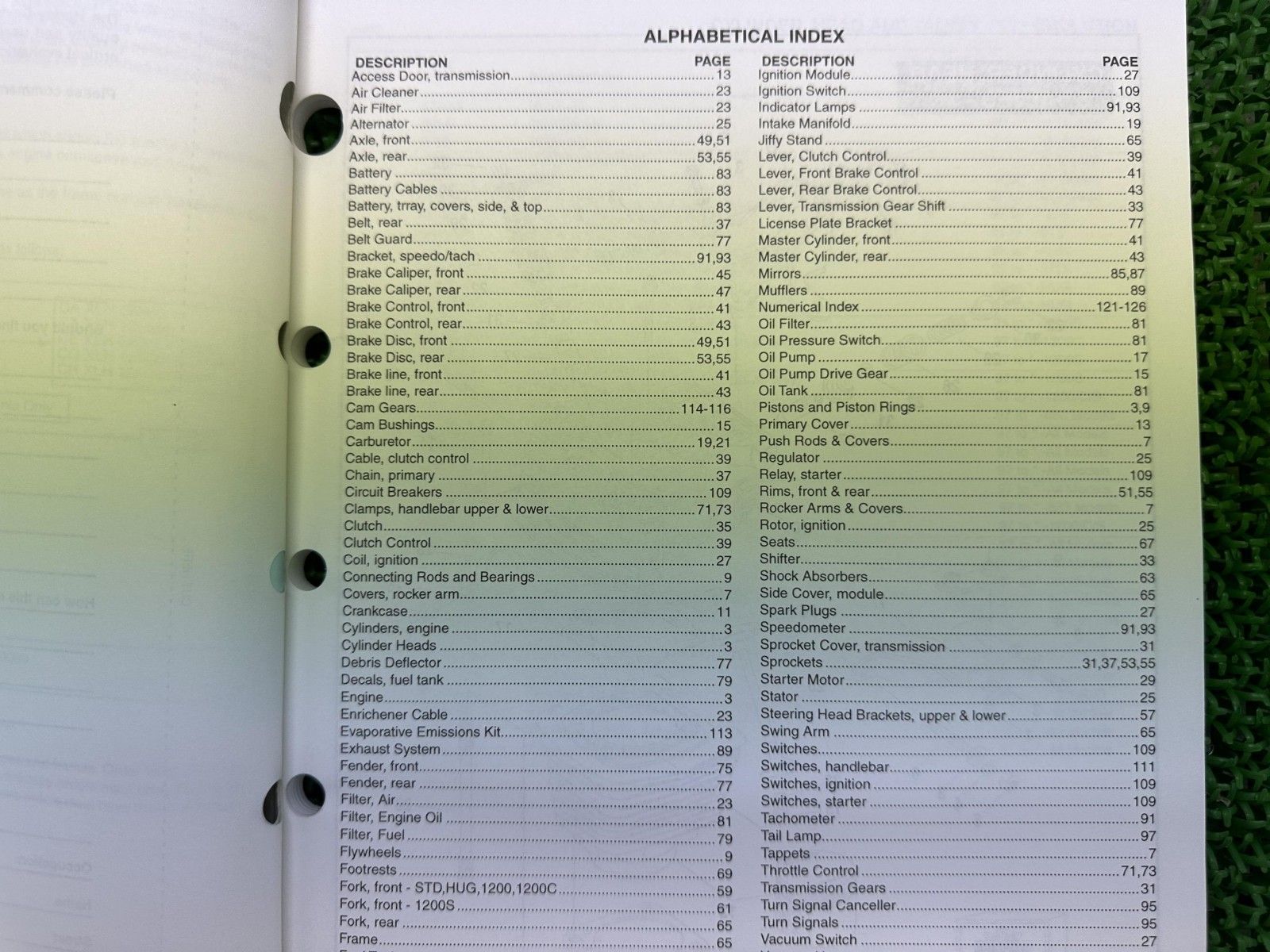 XLH パーツリスト 英語版 ハーレー 正規 バイク 整備書 スポーツスター 1997年XLHモデル パーツカタログ 車検 パーツカタログ pS